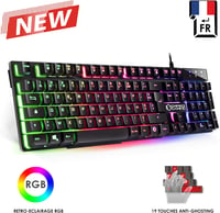 EMPIRE GAMING K300 Gamer Billentyűzet AZERTY RGB LED 105 Gomb 2