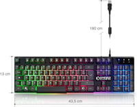 EMPIRE GAMING K300 Gamer Billentyűzet AZERTY RGB LED 105 Gomb 7