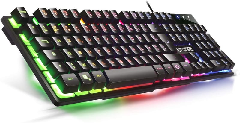 EMPIRE GAMING K300 Gamer Billentyűzet AZERTY RGB LED 105 Gomb