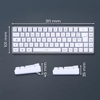 EMPIRE GAMING K508 Kompakt Vezeték Nélküli Gaming Billentyűzet - 2.4G/Type-C - PS4/PS5/PC/Mac - RGB Háttérvilágítás - 23 Anti-Ghosting Gomb  5