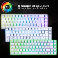 EMPIRE GAMING K508 Kompakt Vezeték Nélküli Gaming Billentyűzet - 2.4G/Type-C - PS4/PS5/PC/Mac - RGB Háttérvilágítás - 23 Anti-Ghosting Gomb  4