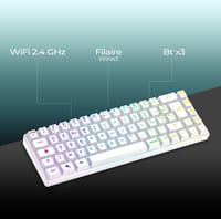 EMPIRE GAMING K508 Kompakt Vezeték Nélküli Gaming Billentyűzet - 2.4G/Type-C - PS4/PS5/PC/Mac - RGB Háttérvilágítás - 23 Anti-Ghosting Gomb  2