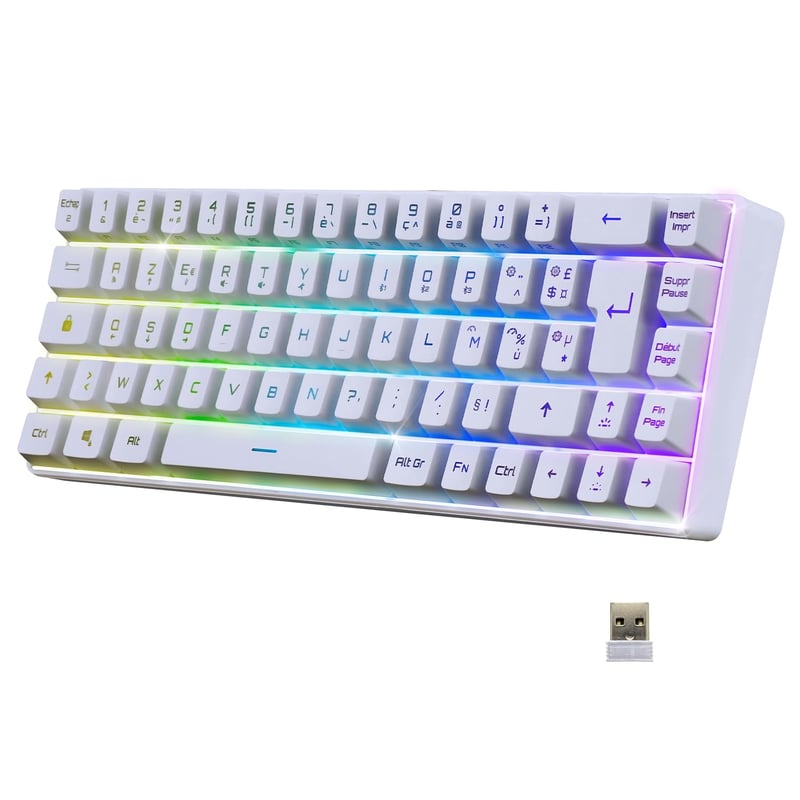 EMPIRE GAMING K508 Kompaktna Bežična Gaming Tipkovnica - 2.4G/Type-C - PS4/PS5/PC/Mac - RGB Pozadinsko Osvjetljenje - 23 Anti-Ghosting Tipke