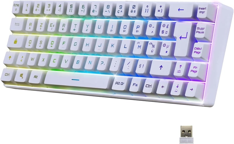 EMPIRE GAMING K508 Kompakt Vezeték Nélküli Gaming Billentyűzet - 2.4G/Type-C - PS4/PS5/PC/Mac - RGB Háttérvilágítás - 23 Anti-Ghosting Gomb 