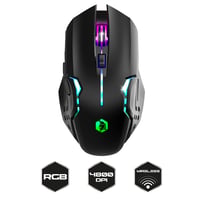 EMPIRE GAMING RF903 Bežični Gaming Miš 2.4GHz Punjivi RGB LED Pozadinsko Osvjetljenje 4800 DPI PC PS4 PS5 Xbox Crni 2