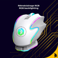 EMPIRE GAMING RF908 Wireless Egér Töltőállomással RGB 10000DPI 8 Gomb Fehér 8