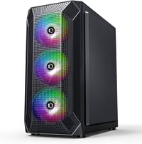 Empire Gaming Ruby Gamer PC Ház, ARGB ATX/MATX/ITX, Mesh Panel, Akril Oldallap, 4db 120mm RGB Ventilátor, MB Sync, Fekete 9