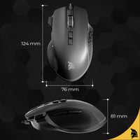 EMPIRE GAMING W905 Vezetékes Gamer Egér 12800 DPI RGB PS4 PS5 Xbox PC 8