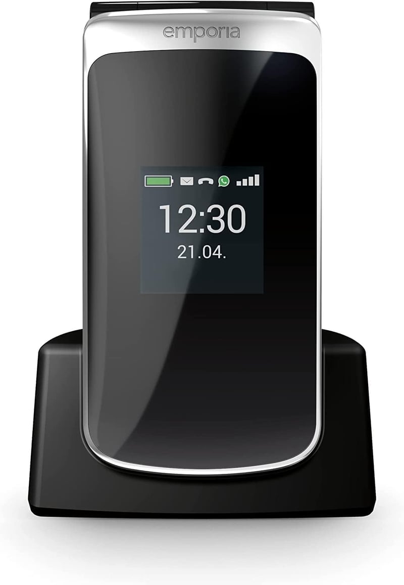 Emporia emporiaTOUCHsmart 2 fekete összecsukható mobiltelefon nagy gombokkal - Single