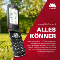 Emporia emporiaTOUCHsmart 2 fekete összecsukható mobiltelefon nagy gombokkal - Single 2