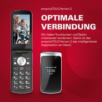 Emporia emporiaTOUCHsmart 2 fekete összecsukható mobiltelefon nagy gombokkal - Single 3