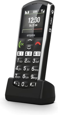 Emporia SIMPLICITY Időseknek - Gombos Mobiltelefon, Vészgomb, 2" Kijelző, Fekete 3