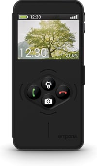 Emporia SMART.7lite Időseknek Okostelefon Android 15 NFC Ujjlenyomat Érintőkijelző Fekete 2