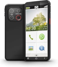 Emporia SMART.7lite Időseknek Okostelefon Android 15 NFC Ujjlenyomat Érintőkijelző Fekete 3