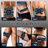 Aparat de antrenament pentru abdomen EMS Joytor pentru tot corpul, 8 moduri, 15 intensități, 10 electrozi de schimb, portocaliu 6