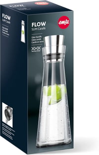 Emsa 1 literes üveg kanna automata fedéllel rozsdamentes acélból - Single, Flow Slim 7
