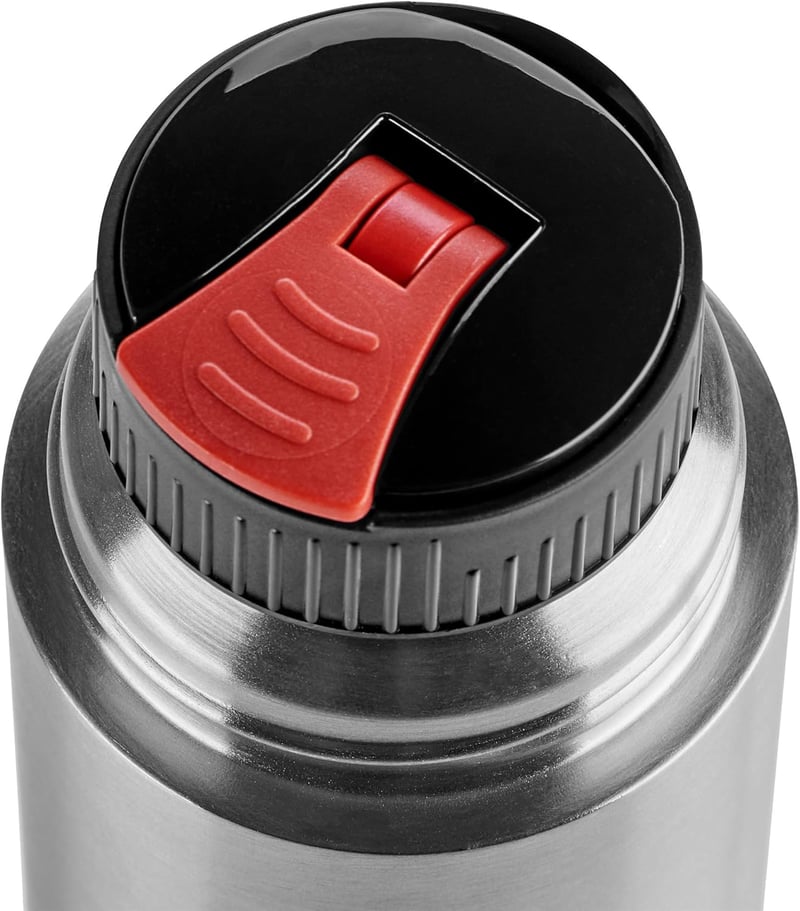 Emsa 509237 Thermoflask 500ml Safe Loc Pro kupakkal, fekete/antracit - Isolierflasche, 0,50 Liter, Black-anthracite