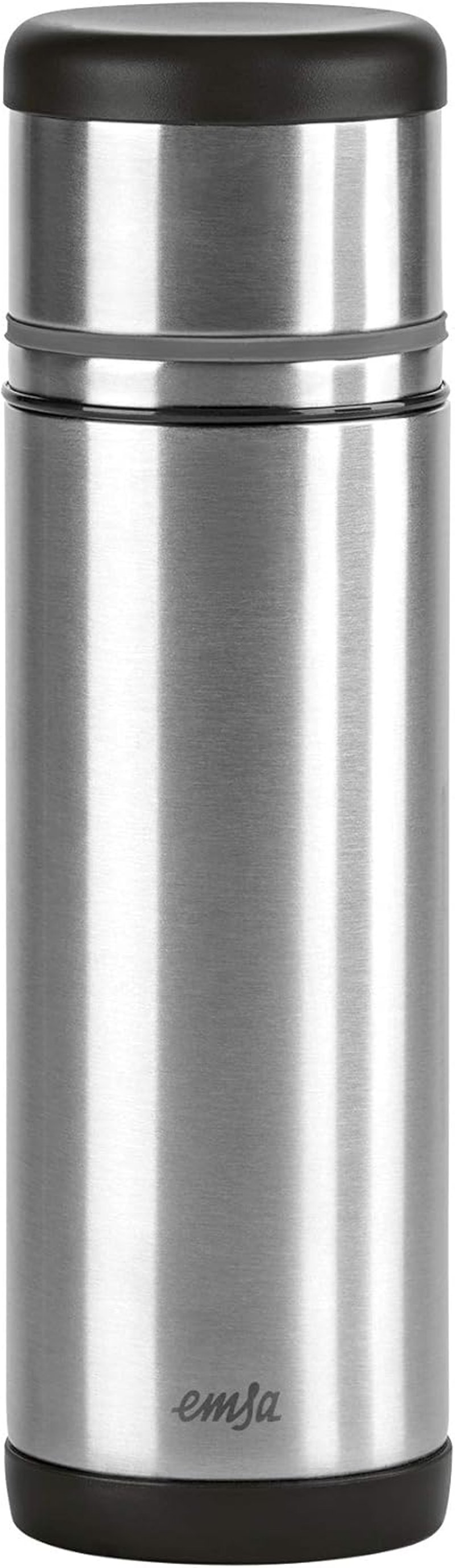 Emsa 509237 Thermoflask 500ml Safe Loc Pro kupakkal, fekete/antracit - Isolierflasche, 0,50 Liter, Black-anthracite
