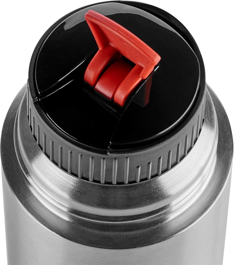 Emsa 509237 Thermoflask 500ml Safe Loc Pro kupakkal, fekete/antracit - Isolierflasche, 0,50 Liter, Black-anthracite
