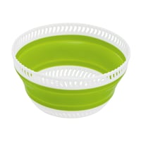 Emsa Basic Sklopiva zdjela za salatu 4 litre, Prozirna/Zelena, Plastična centrifuga za salatu 7