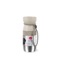 Termoska Emsa beYou Cup 0,36 l, 100% nepriepustná, vhodná do umývačky riadu, svetlosivá, s popruhom na nosenie, na cesty a do kancelárie, N21945 10