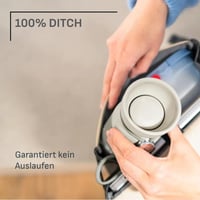Termoska Emsa beYou Cup 0,36 l, 100% nepriepustná, vhodná do umývačky riadu, svetlosivá, s popruhom na nosenie, na cesty a do kancelárie, N21945 7