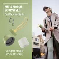 Emsa beYou set za proširenje izolirane boce za piće - Mix and Match, filter, navojni čep, univerzalni adapter, traka za nošenje, manžeta, zelena, N2195000 3