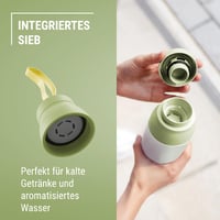 Emsa beYou set za proširenje izolirane boce za piće - Mix and Match, filter, navojni čep, univerzalni adapter, traka za nošenje, manžeta, zelena, N2195000 5