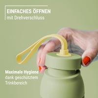 Emsa beYou set za proširenje izolirane boce za piće - Mix and Match, filter, navojni čep, univerzalni adapter, traka za nošenje, manžeta, zelena, N2195000 7