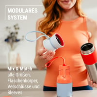 Emsa beYou set za proširenje izolirane boce za piće - Mix and Match, filter, navojni čep, univerzalni adapter, traka za nošenje, manžeta, zelena, N2195000 6