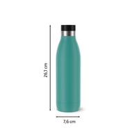 Nerezová termoska na pitie Emsa Bludrop Colour 0,7 litra, petrolejovo modrá, pitie z 360°, 12 h teplá, 24 h studená, nepriepustný uzáver Quick-Press 8