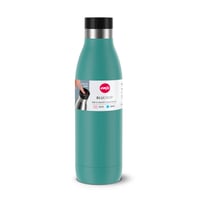 Nerezová termoska na pitie Emsa Bludrop Colour 0,7 litra, petrolejovo modrá, pitie z 360°, 12 h teplá, 24 h studená, nepriepustný uzáver Quick-Press 9