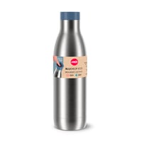 Nerezová termo fľaša Emsa Bludrop Eco 0,7 l modrá, uzáver Quick-Press, 12 h teplá, 24 h studená, vhodná do umývačky riadu, nepriepustná 9