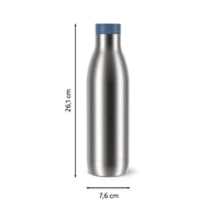 Nerezová termo fľaša Emsa Bludrop Eco 0,7 l modrá, uzáver Quick-Press, 12 h teplá, 24 h studená, vhodná do umývačky riadu, nepriepustná 8