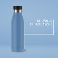 Emsa Bludrop N31103 izolirana boca od nehrđajućeg čelika 0,5 litara plava s Quick-Press zatvaračem, 360° iskustvo pijenja, 12h toplo, 24h hladno, perivo u perilici posuđa 5