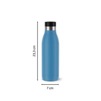 Emsa Bludrop N31103 izolirana boca od nehrđajućeg čelika 0,5 litara plava s Quick-Press zatvaračem, 360° iskustvo pijenja, 12h toplo, 24h hladno, perivo u perilici posuđa 8