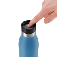 Emsa Bludrop N31103 izolirana boca od nehrđajućeg čelika 0,5 litara plava s Quick-Press zatvaračem, 360° iskustvo pijenja, 12h toplo, 24h hladno, perivo u perilici posuđa 6