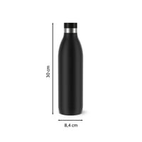 Emsa Bludrop N31120 Termos boca od nehrđajućeg čelika 1 litra crna - 100% nepropusna, Quick-Press zatvarač, pijenje pod kutom od 360°, 20h toplo, 40h hladno 8