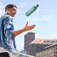 Emsa Bludrop N31121 1L Termosz Palack, 100% Vízhatlan, Rozsdamentes Acél - 1000 fluid ounces, Petrol, Colour drinking bottle 2