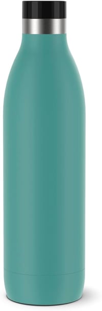 Emsa Bludrop N31121 1L Termosz Palack, 100% Vízhatlan, Rozsdamentes Acél - 1000 fluid ounces, Petrol, Colour drinking bottle 1
