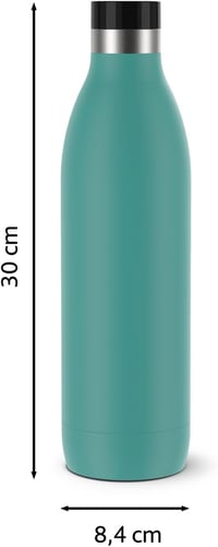 Emsa Bludrop N31121 1L Termosz Palack, 100% Vízhatlan, Rozsdamentes Acél - 1000 fluid ounces, Petrol, Colour drinking bottle 8