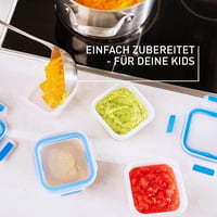 Emsa Clip & Close 4 részes ételtartó szett 0,2L szivárgásmentes kék 2