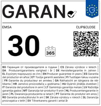 Emsa Clip & Close 508547 Caserolă dreptunghiulară cu capac, 5,4 L, Transparent/Albastru, compatibilă cu mașina de spălat vase, congelator și cuptorul cu microunde 5