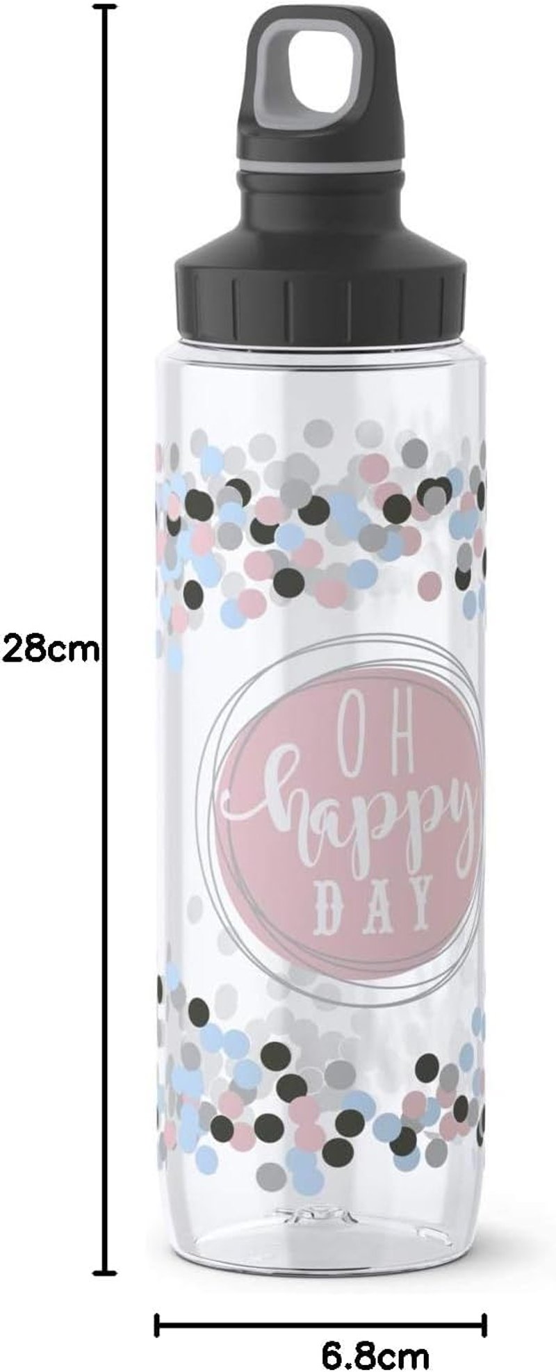 Emsa Drink2Go Tritan Kulacs 0,7L Happy Day Szürke - 700 ml, Happy Day