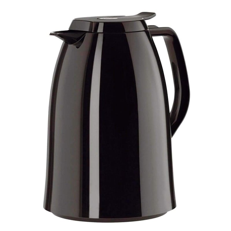 Termos Emsa Mambo 517005 1 L, cu închidere Quick Tip, negru lucios, 12 h cald, 24 h rece, 100% etanș