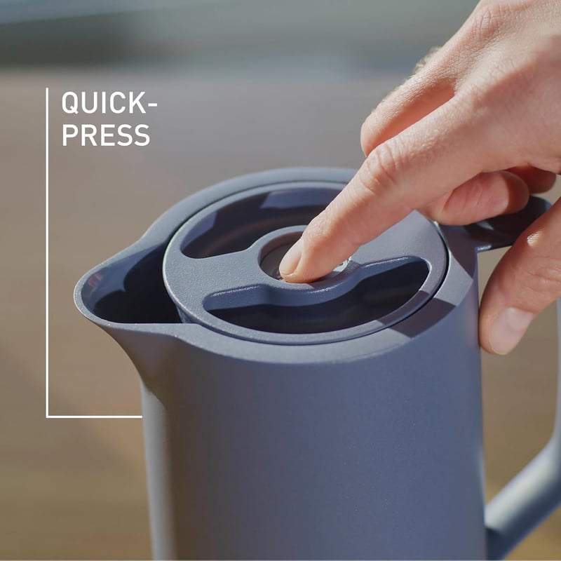 Emsa Motiva 1 literes termoszkancsó, 12 órás meleg, 24 órás hideg, Nordic design - North Blue
