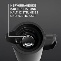 Emsa Motiva 1 literes termoszkancsó üvegbetéttel, 12 órás meleg/24 órás hideg tartás - Black 3