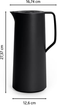 Emsa Motiva 1 literes termoszkancsó üvegbetéttel, 12 órás meleg/24 órás hideg tartás - Black 8
