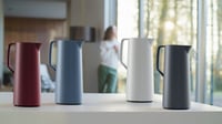 Termos Emsa Motiva N41704, 1 liter, uzáver Quick-Press, 12 hodín teplý, 24 hodín studený, sklenená vložka, biely, škandinávsky dizajn, vyrobený v Nemecku 5