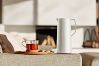 Termos Emsa Motiva N41704, 1 liter, uzáver Quick-Press, 12 hodín teplý, 24 hodín studený, sklenená vložka, biely, škandinávsky dizajn, vyrobený v Nemecku 4